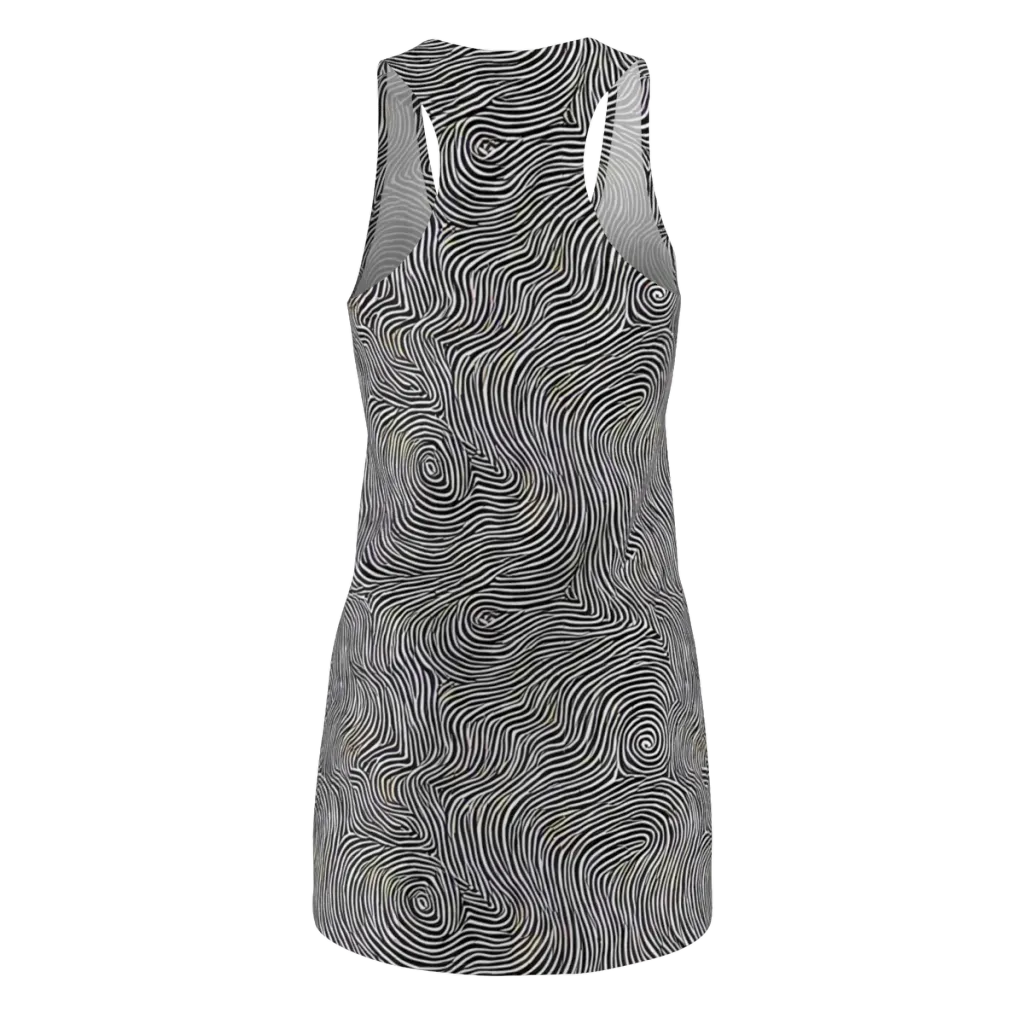 Noir Contours on Racerback Dress — Back