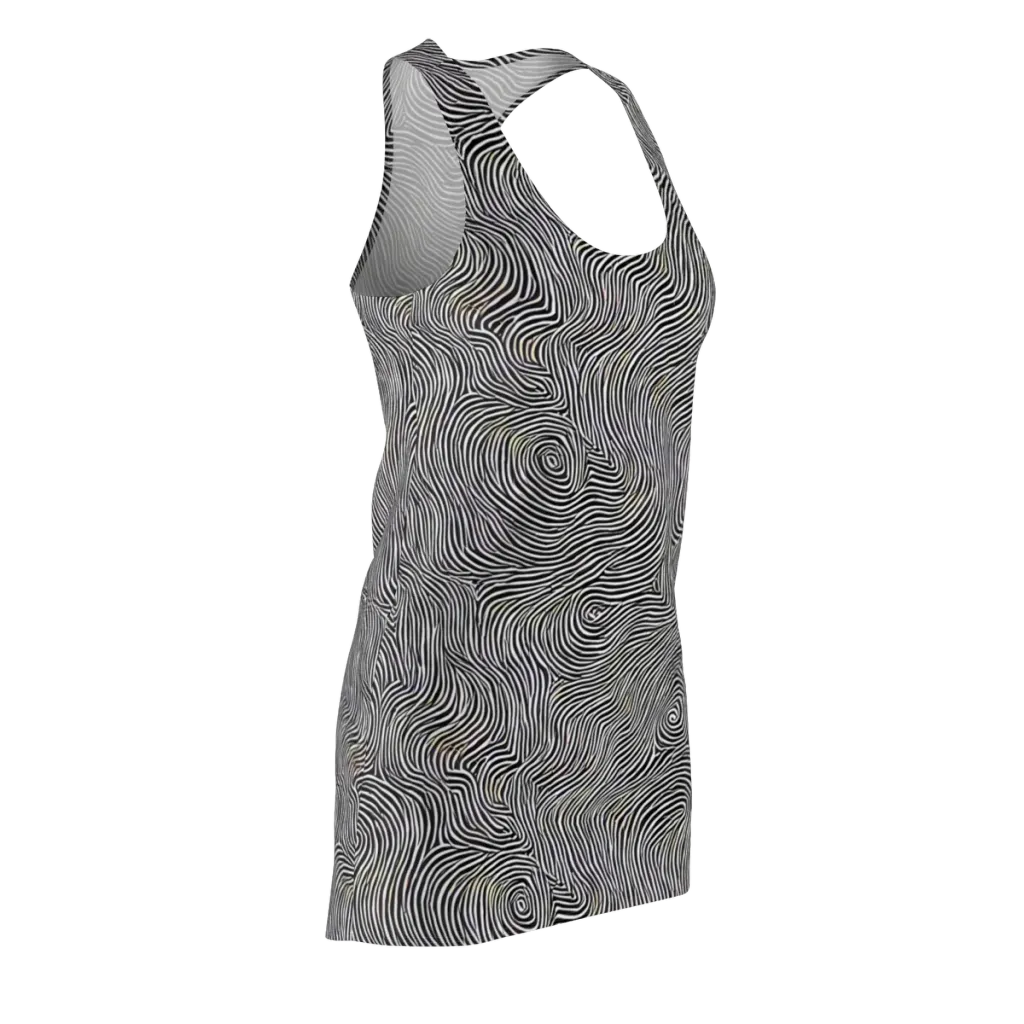 Noir Contours on Racerback Dress — Front Side