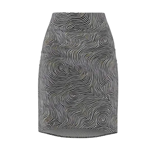 Noir Contours on a Pencil Skirt