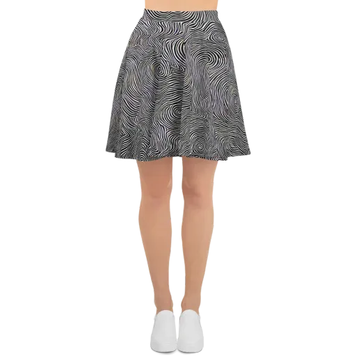 Noir Contours on a Skater Skirt