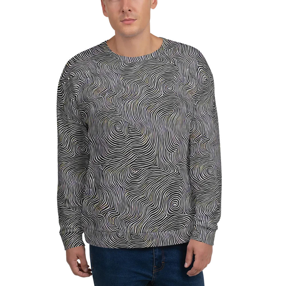 Noir Contours on Sweatshirt — Front