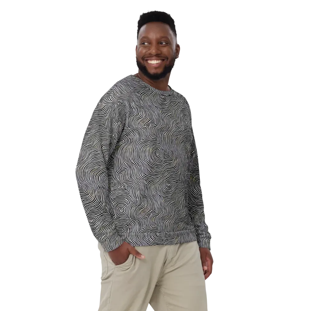 Noir Contours on Sweatshirt — Front