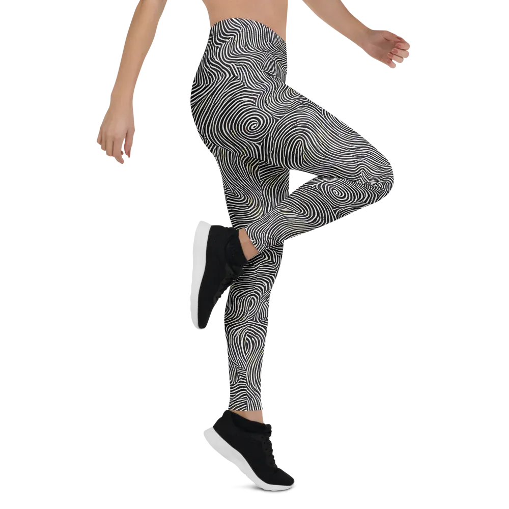 Noir Contours on Leggings — Right