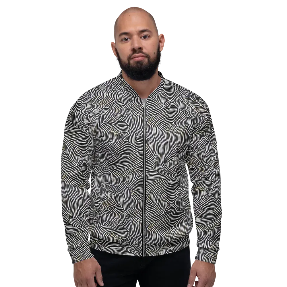 Noir Contours on Bomber Jacket — Front