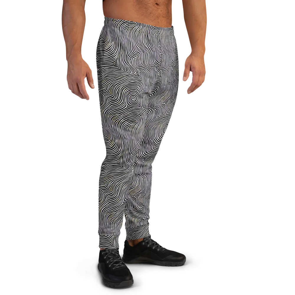 Noir Contours on Men's Joggers — Right