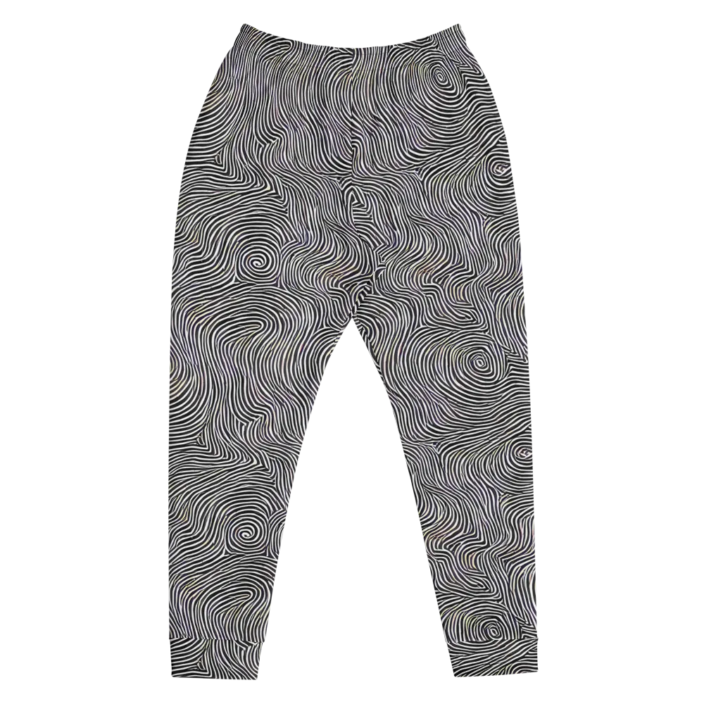 Noir Contours on Men's Joggers — Front
