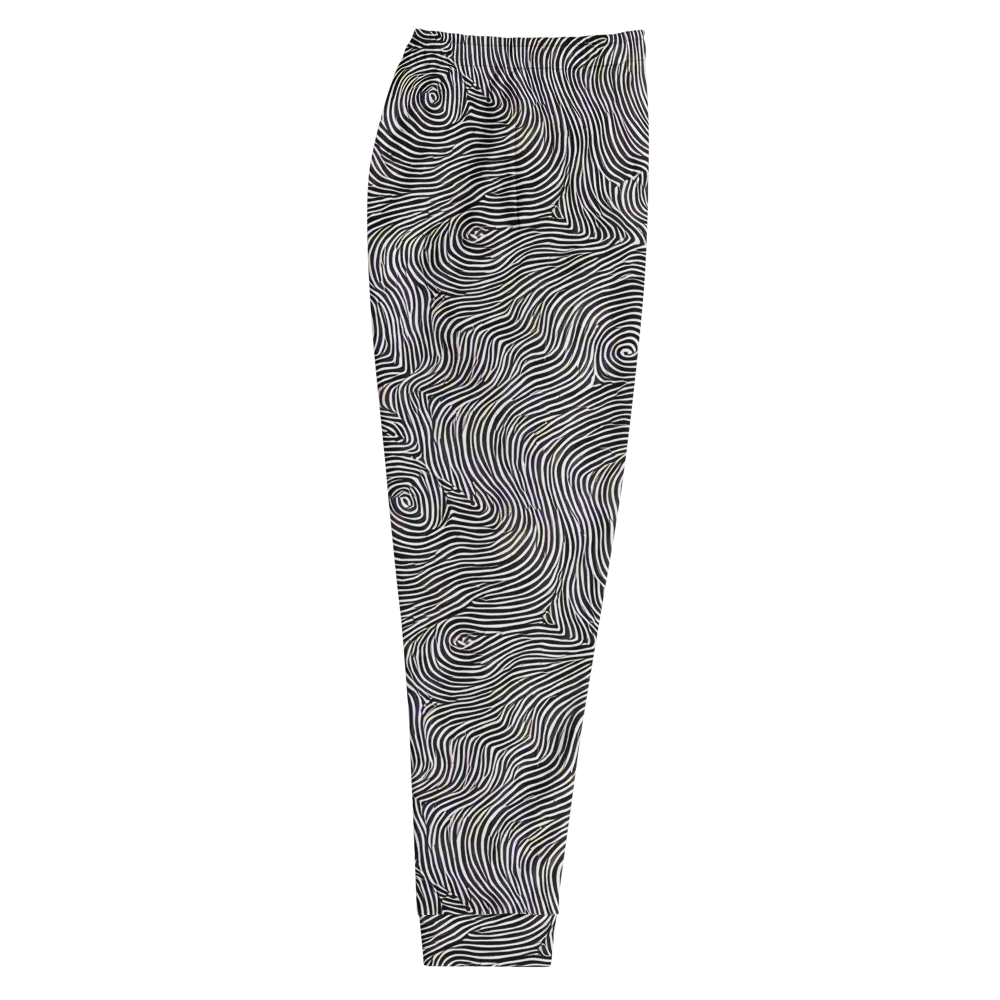 Noir Contours on Men's Joggers — Right