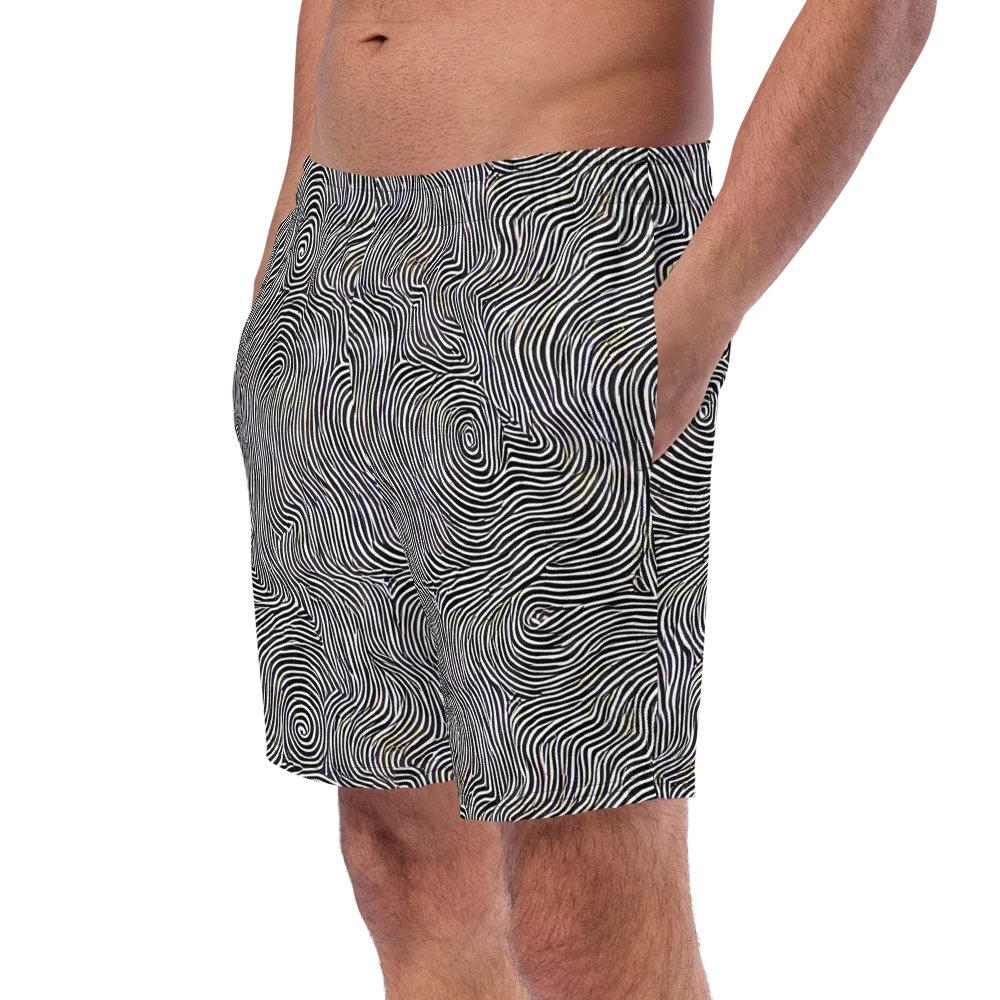 Noir Contours on Swim Trunks — Left Front