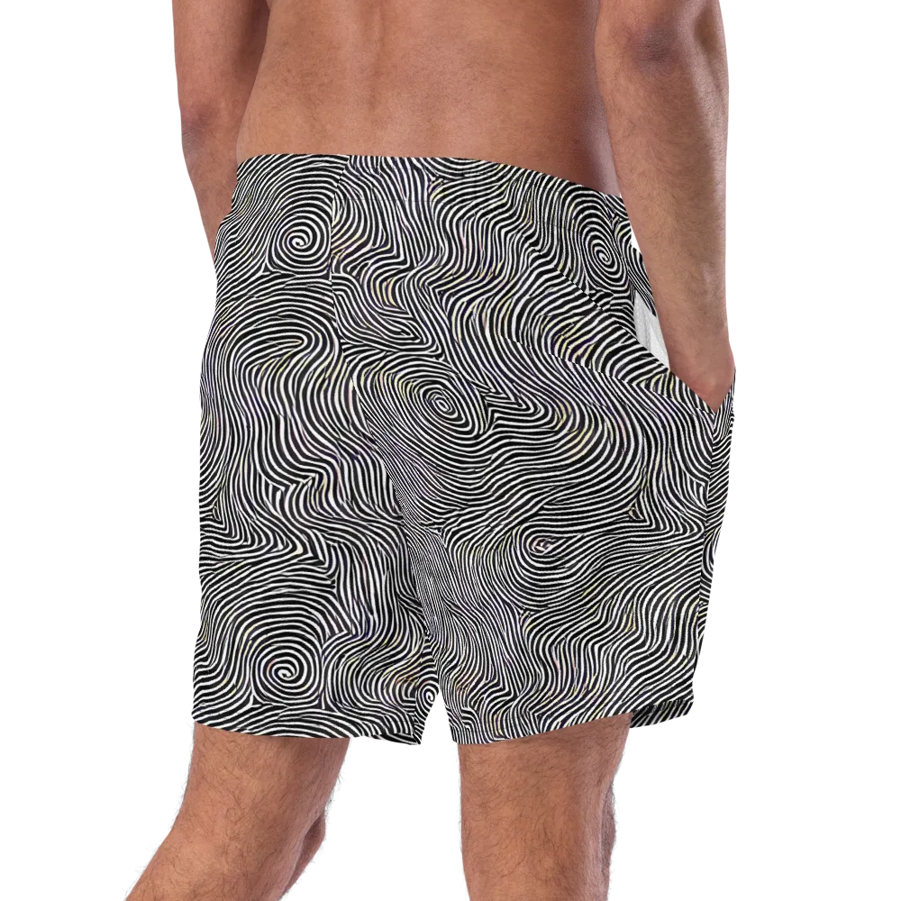Noir Contours on Swim Trunks — Right Back