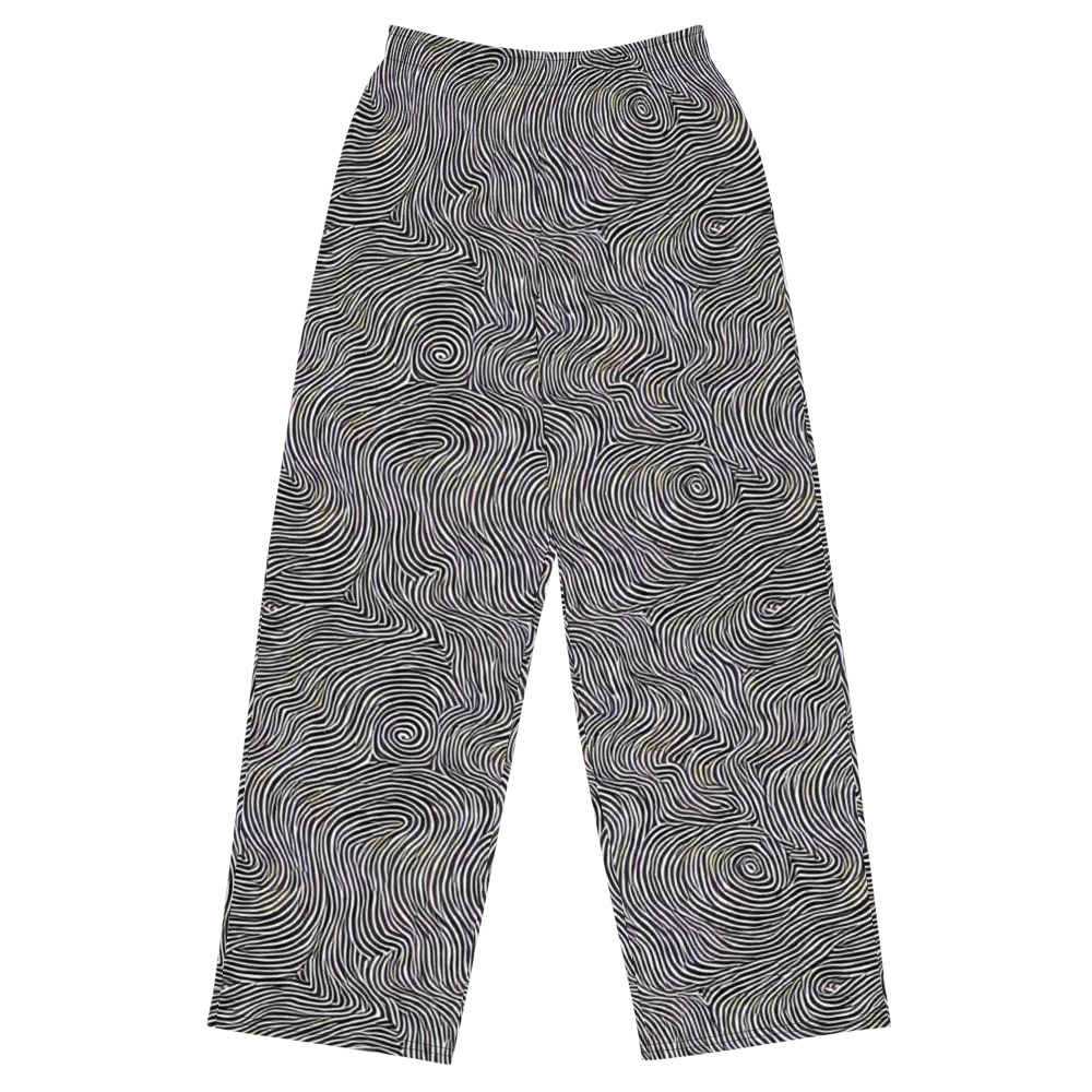 Noir Contours on Wide-Leg Pants — Front