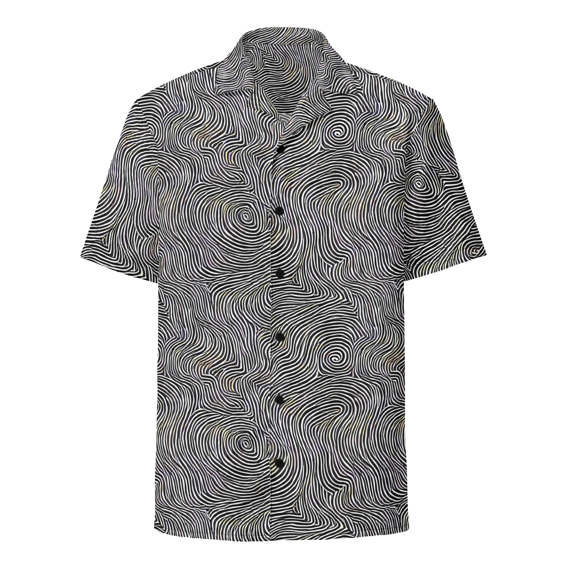 Noir Contours on Button Shirt — Front