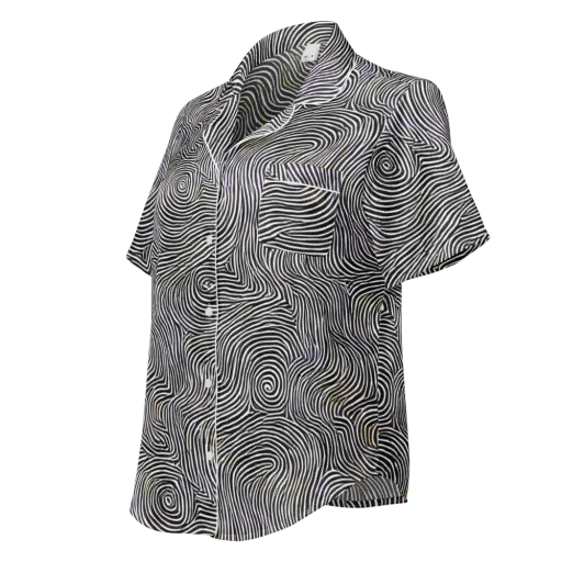 Noir Contours on a Women's Short Sleeve Pajama Top