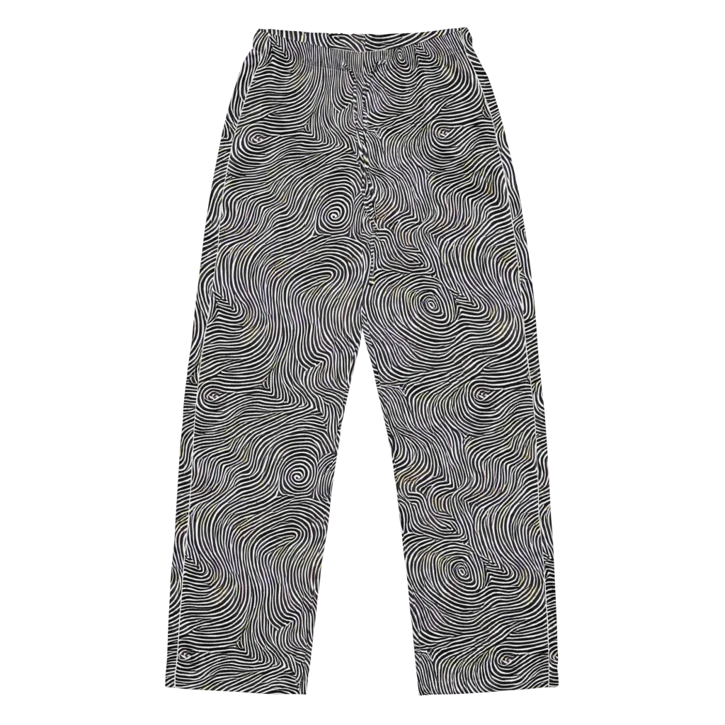 Noir Contours on Women's Pajama Pants — Front