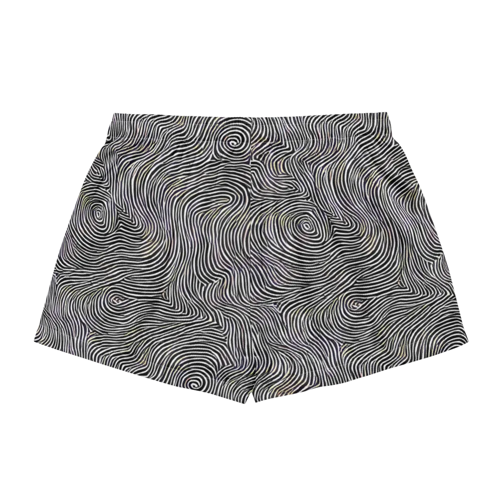 Noir Contours on Women's Pajama Shorts — Back