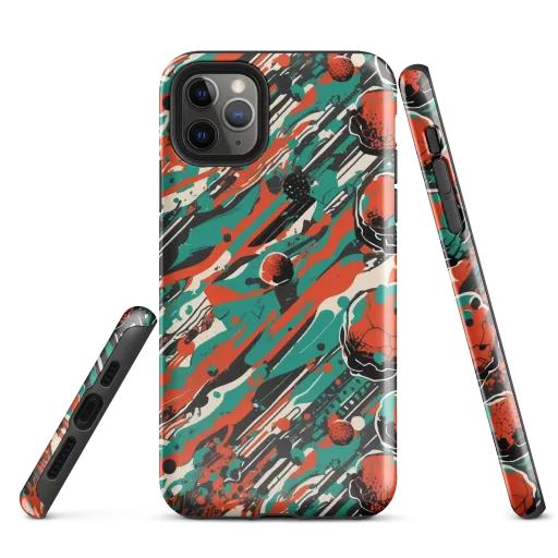 Teal Static on a Tough Case for iPhone®