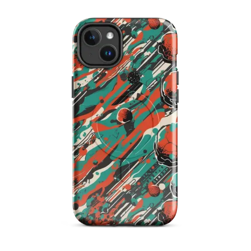 Teal Static on a MagSafe Tough Case for iPhone®