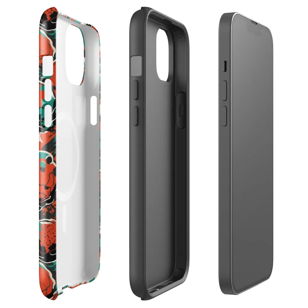 Teal Static on MagSafe Tough Case for iPhone® — Front