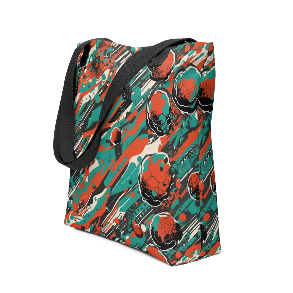 Teal Static on Tote Bag — Front