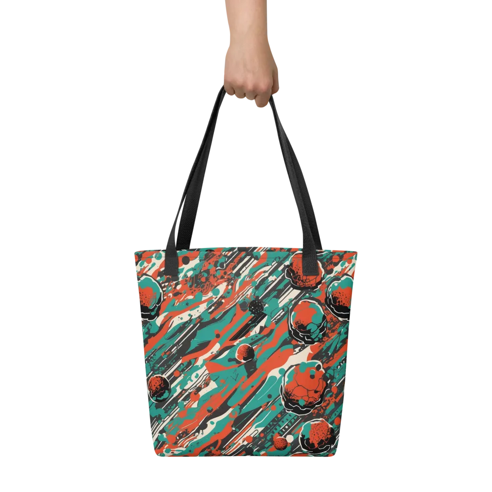 Teal Static on Tote Bag — Front