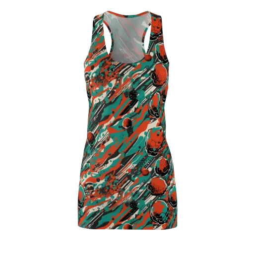 Teal Static on a Racerback Dress