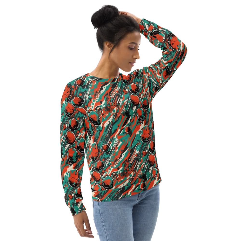 Teal Static on Sweatshirt — Right Front