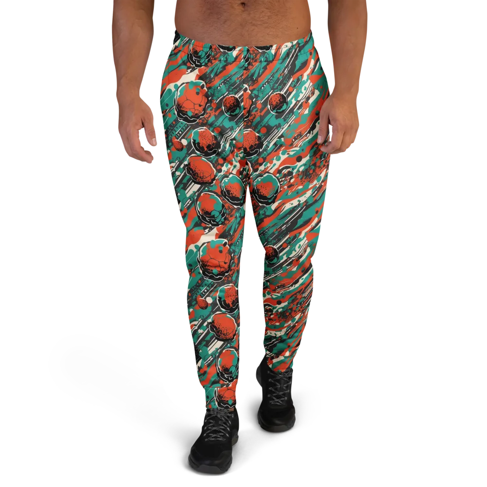 Teal Static on Men's Joggers — Front