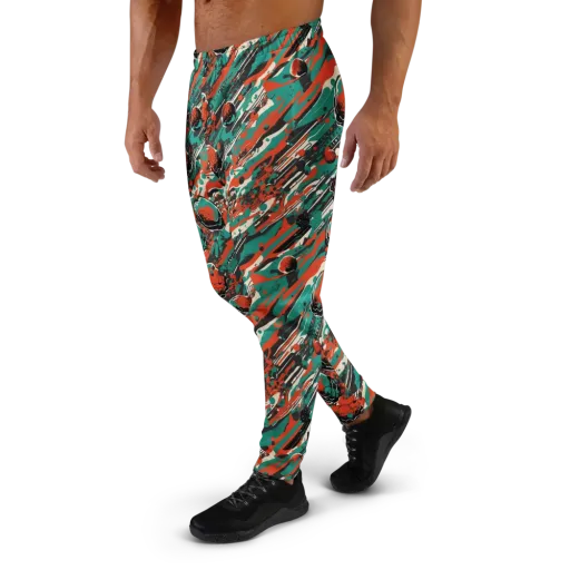 Teal Static on a Men's Joggers