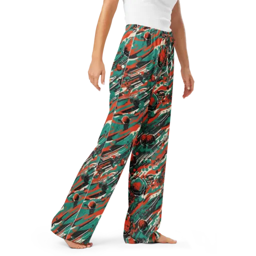 Teal Static on a Women's Pajama Pants