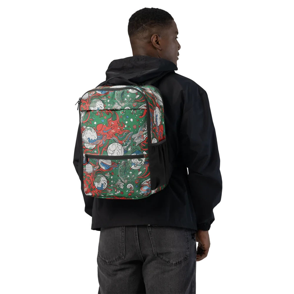 Cosmic Kraken on Utility Backpack — Back