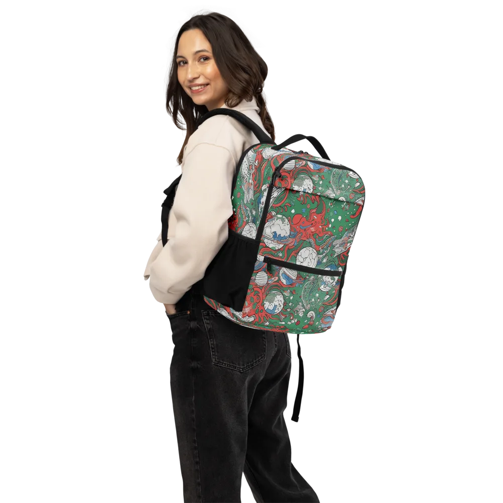 Cosmic Kraken on Utility Backpack — Back