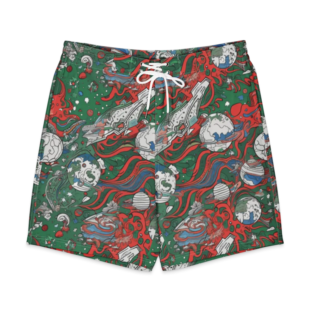Cosmic Kraken on Men's Board Shorts — Front