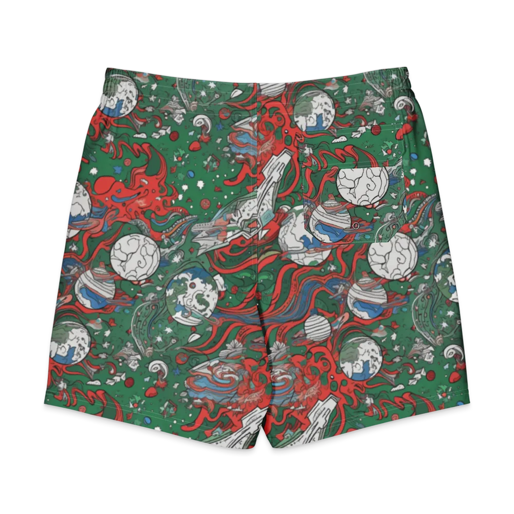 Cosmic Kraken on Men's Board Shorts — Back