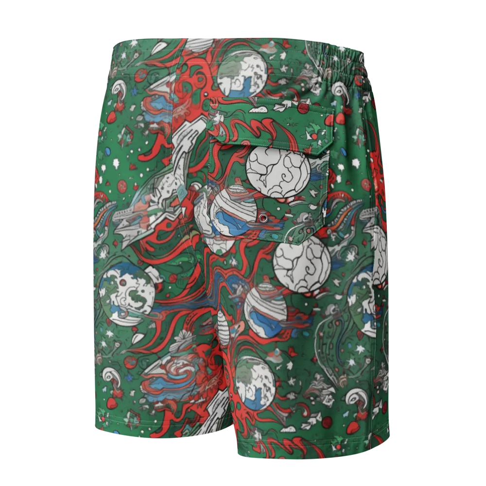 Cosmic Kraken on Men's Board Shorts — Back