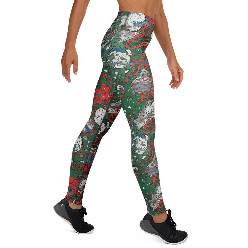 Cosmic Kraken on Yoga Leggings — Right