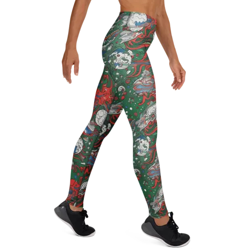 Cosmic Kraken on a Yoga Leggings