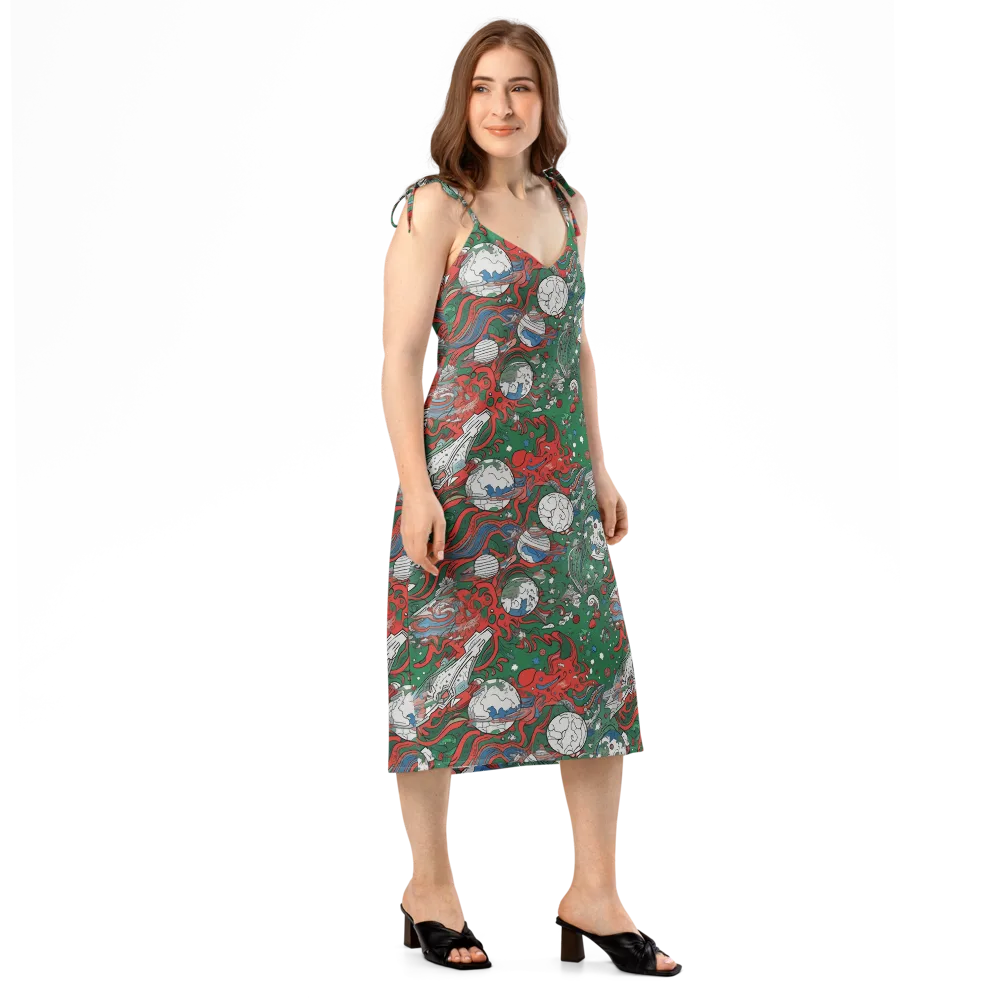 Cosmic Kraken on Slip Dress — Right Front