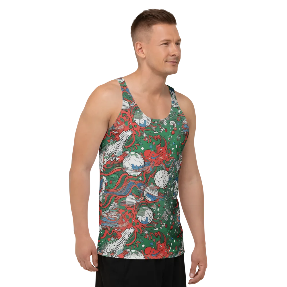 Cosmic Kraken on Men's Tank Top — Right Front