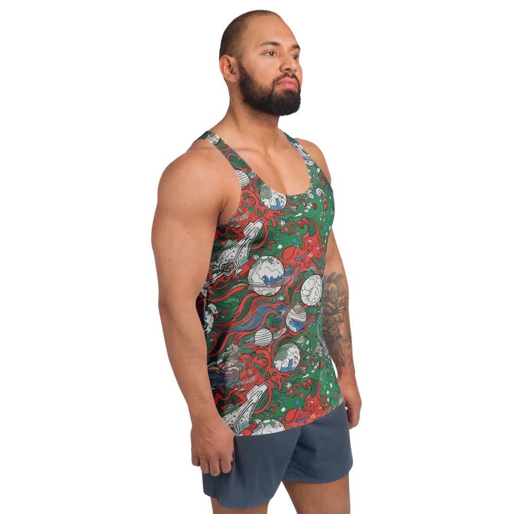 Cosmic Kraken on Men's Tank Top — Right Front