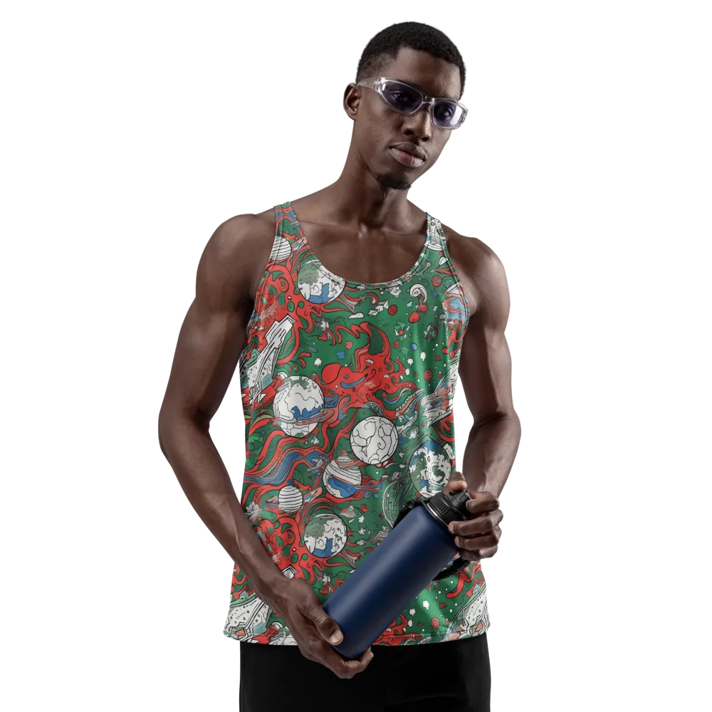 Cosmic Kraken on Men's Tank Top — Front