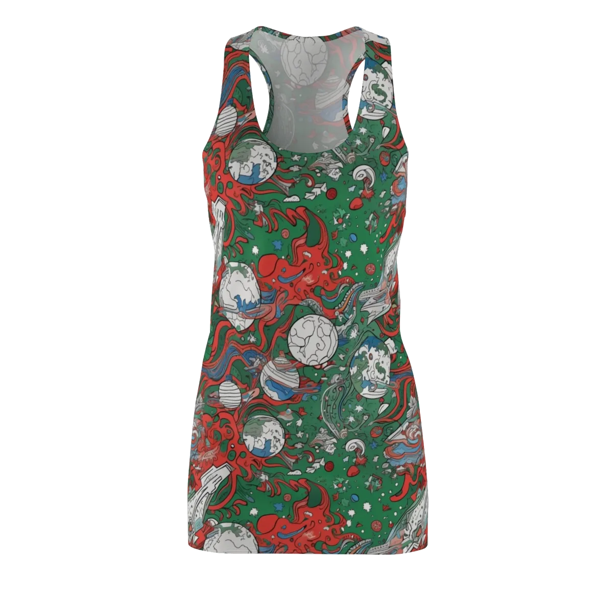 Cosmic Kraken on Racerback Dress — Front