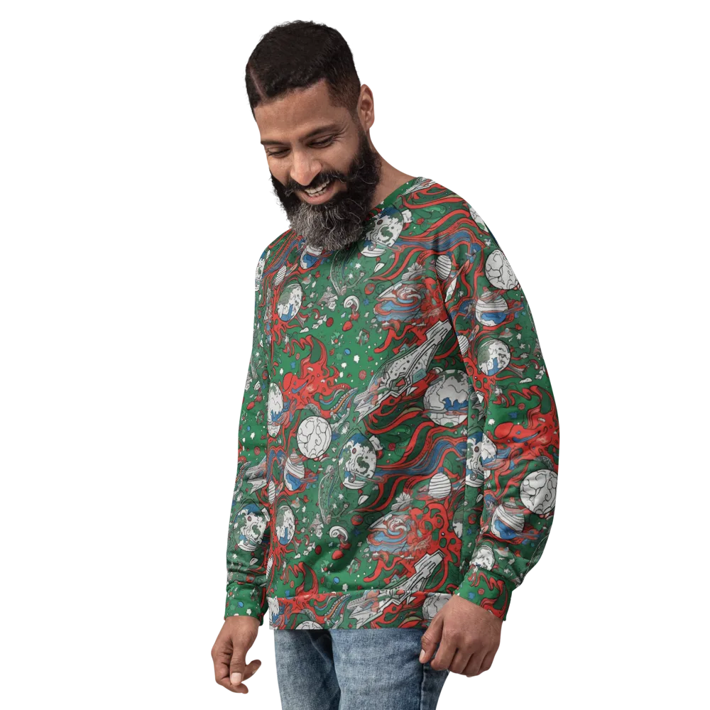 Cosmic Kraken on Sweatshirt — Left Front