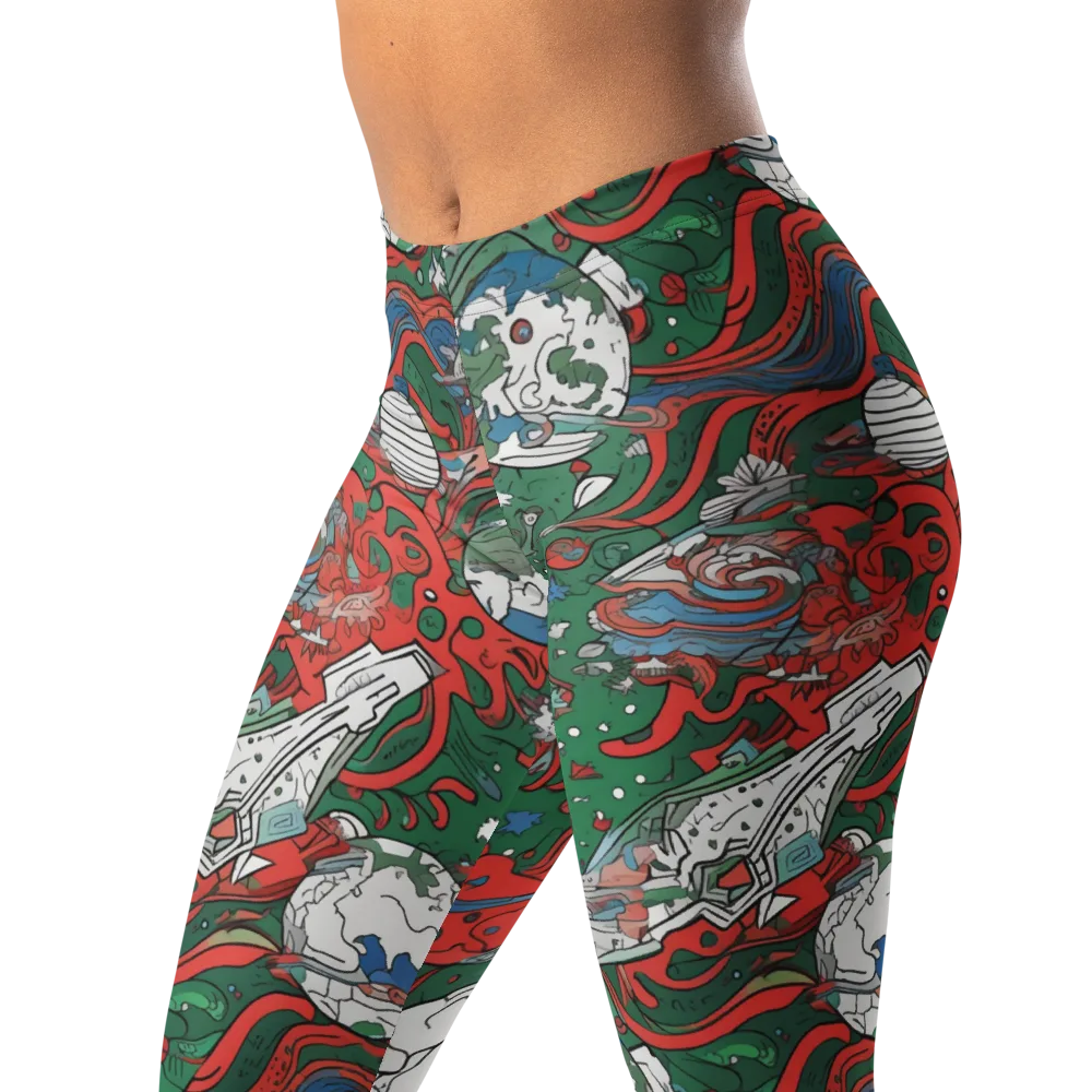 Cosmic Kraken on Leggings — Left Front