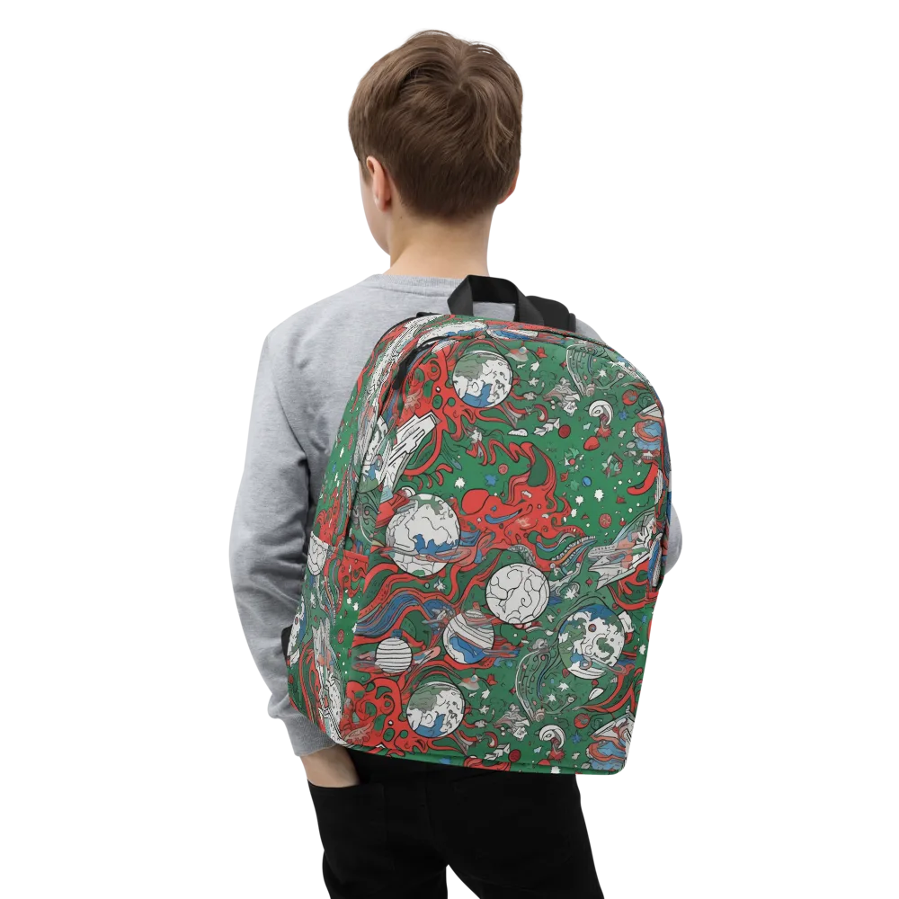 Cosmic Kraken on Minimalist Backpack — Zoomed-in