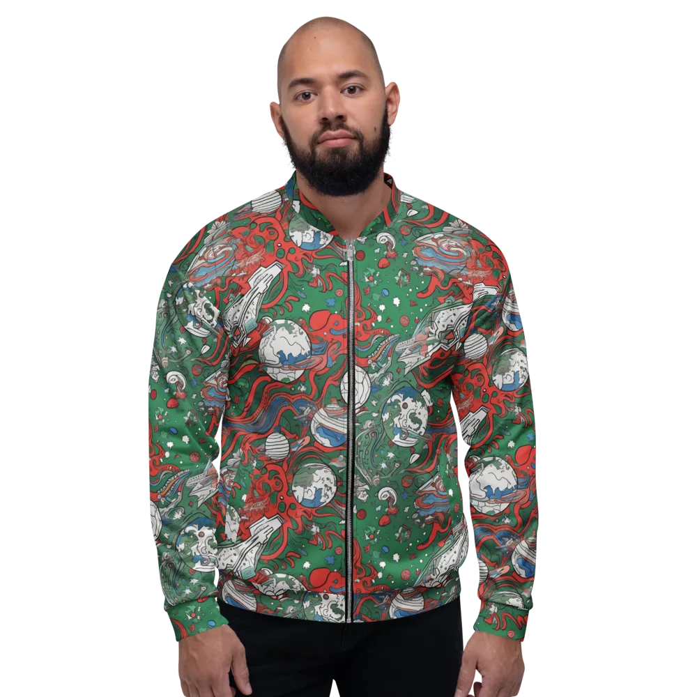 Cosmic Kraken on Bomber Jacket — Front