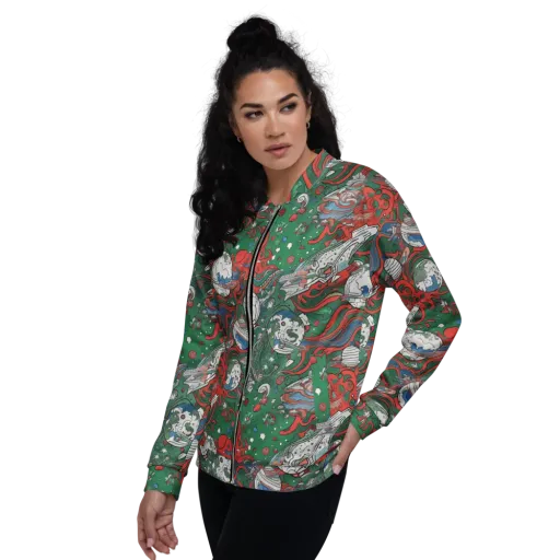 Cosmic Kraken on a Bomber Jacket