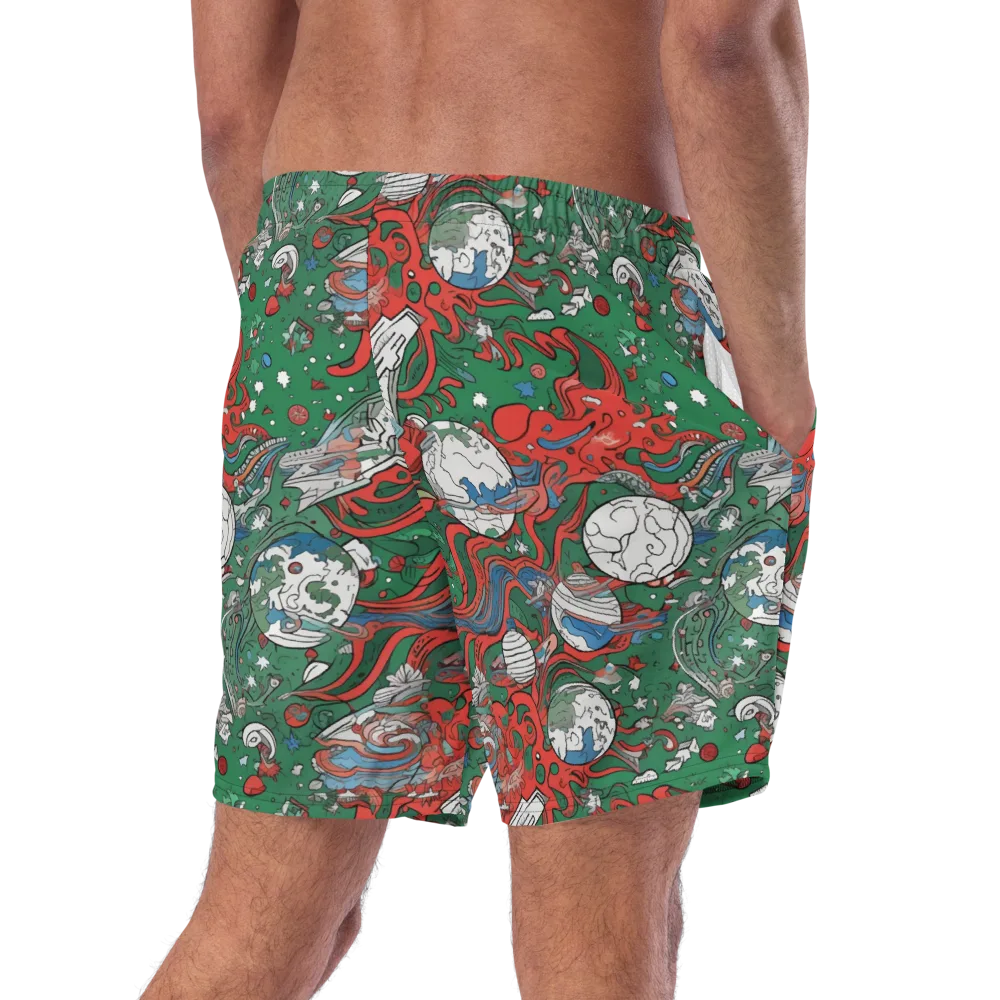 Cosmic Kraken on Swim Trunks — Right Back
