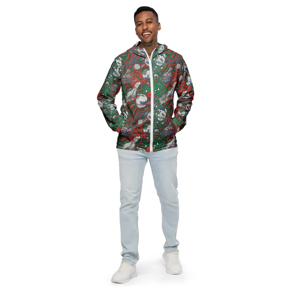 Cosmic Kraken on Men's Windbreaker — Front