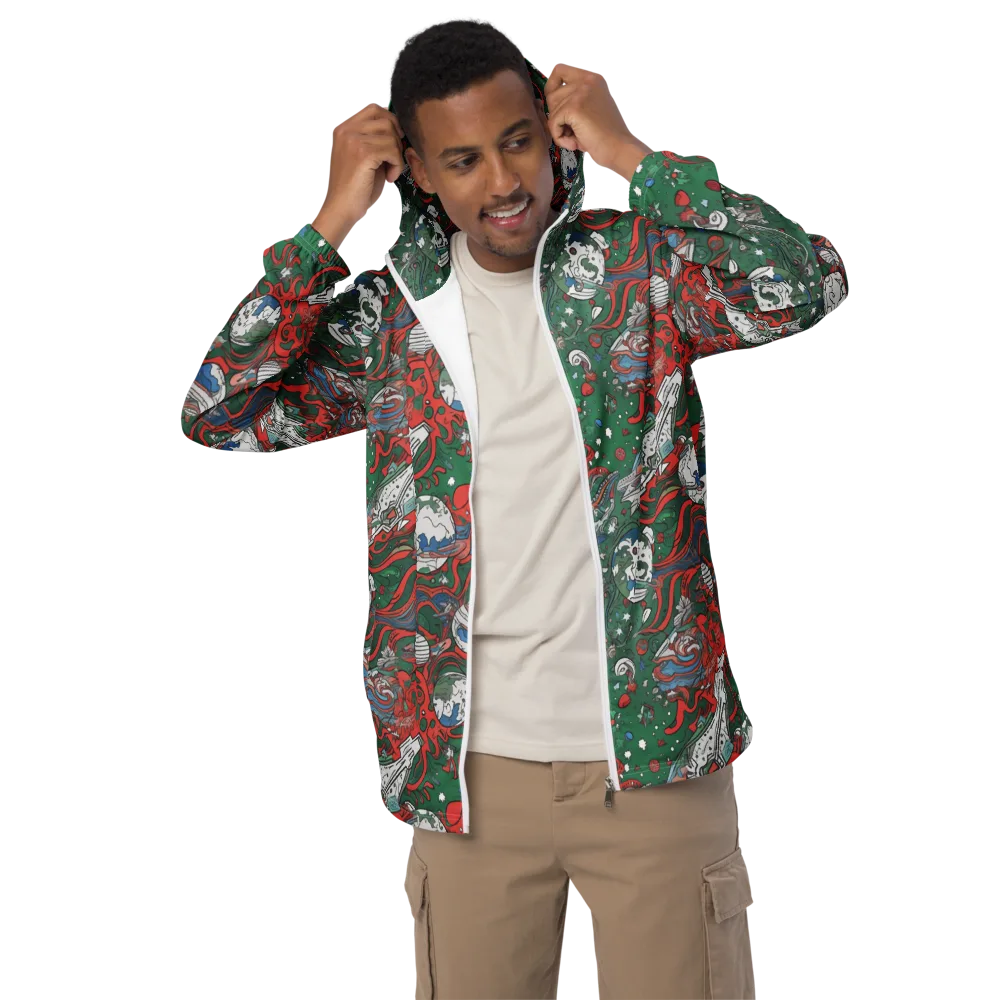 Cosmic Kraken on Men's Windbreaker — Front