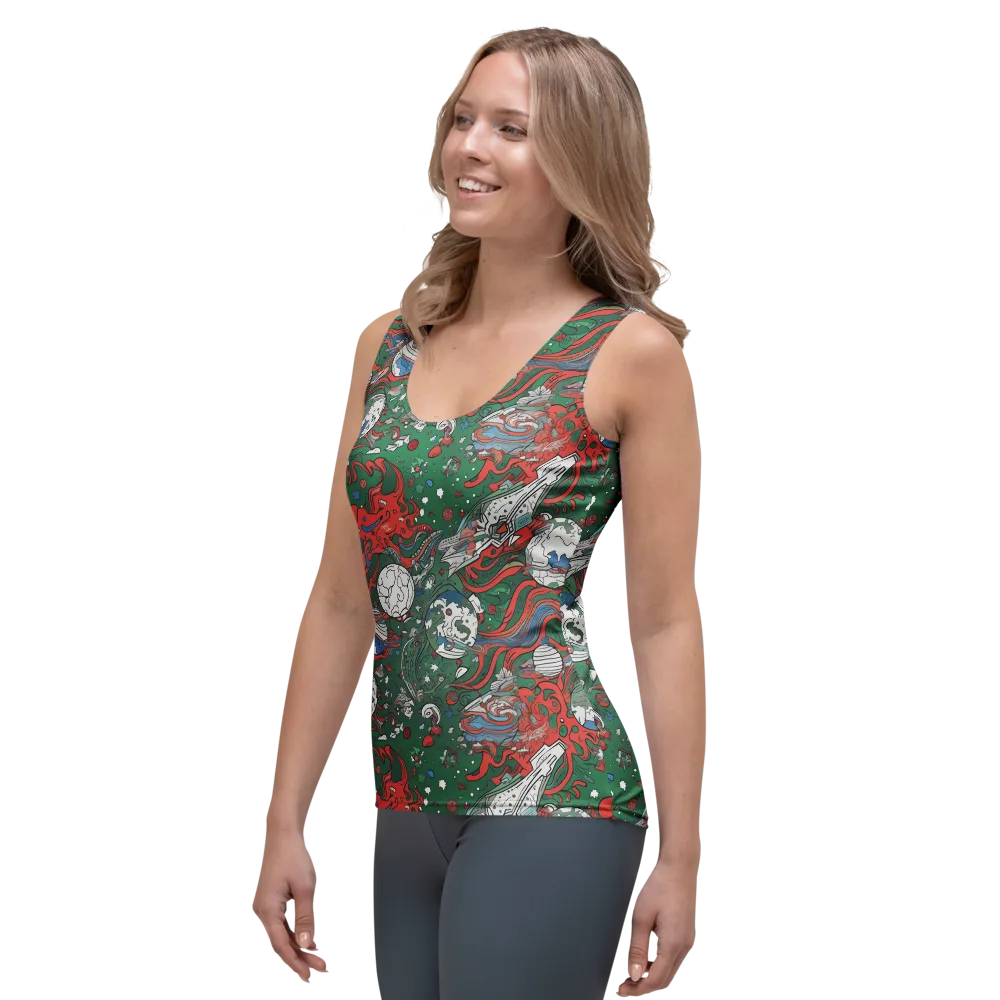 Cosmic Kraken on Women's Tank Top — Left Front