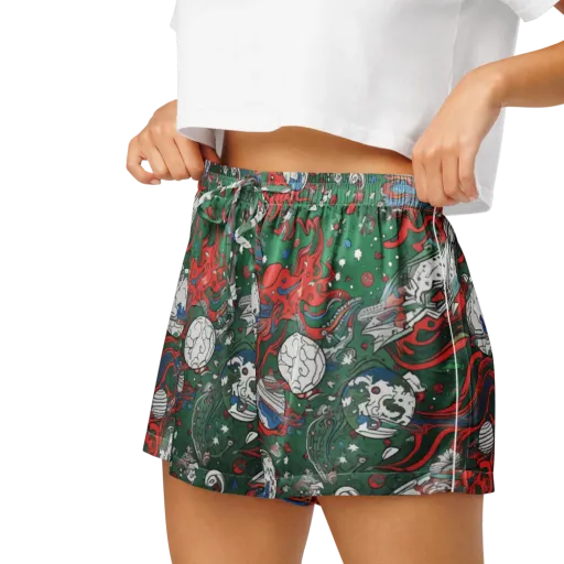 Cosmic Kraken on a Women's Pajama Shorts